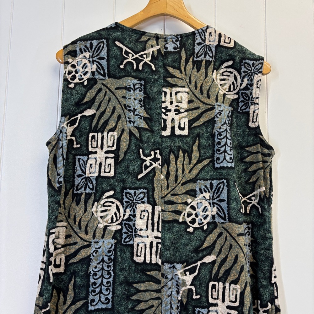 Handmade Women Tropical Island Maxi Dress Jacket Set Size L Resort Cruise Travel - Picture 9 of 9